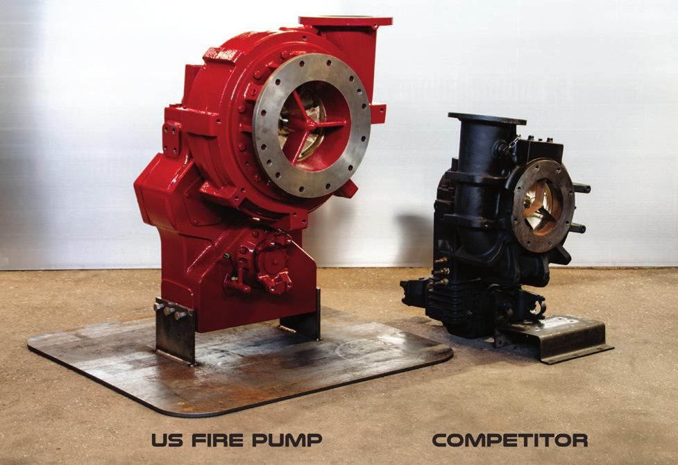HIGH VELOCITY PUMP CONFIGURATIONS MIDSHIP MOUNTED PUMP Pump is designed to be rated from 4000 to 6000 gpm per the current edition of NFPA 1901.