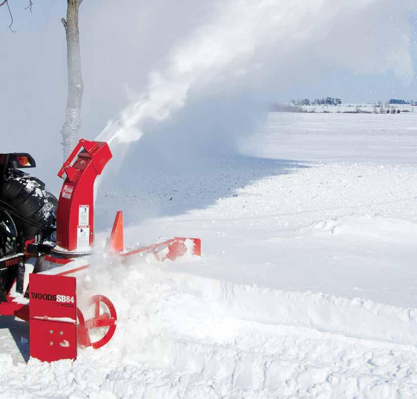 SNOW BLOWERS Make quick work of moving all types of snow powder, crusted,