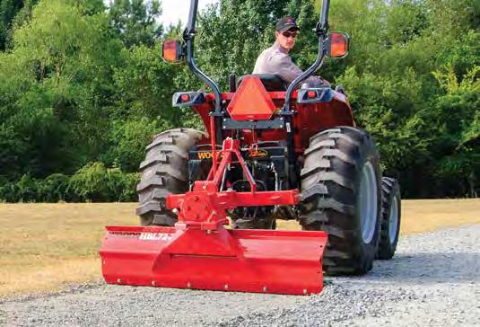 REAR BLADES Medium - duty Series Models HBL72-2 6 - foot HBL96-2 8 - foot HBL84-2 7 - foot Tractor HP range: 30 75 hp Three - point hitch: Cat 1 and 2 Five forward and five backfill angles, plus six