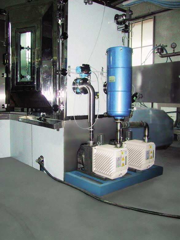 ROTARY VANE PUMPS Rotary Vane Pumps Freeze Drying equipment. Distillation apparatus. Photo courtesy University of Torino, Italy.