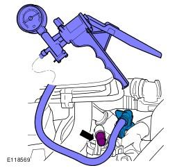 12 NOTE: Connect the vacuum gauge to the valve and run the engine for 5 seconds. The gauge should maintain vacuum for at least 5 seconds with the engine not running.
