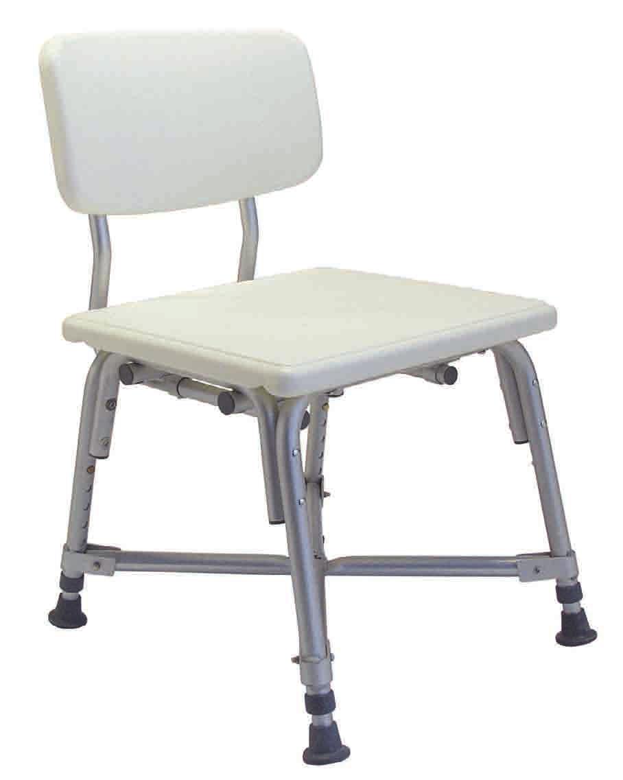 Bariatric Bath Seats Lumex Bariatric Bath Seats, in attractive platinum gray, are available with or without backrest.