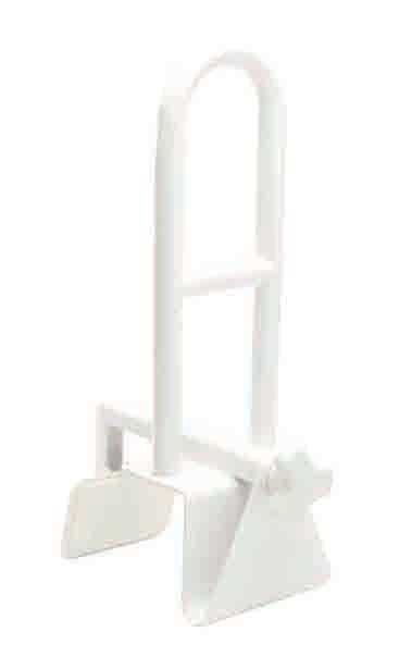 exit from tub Tool-free installation Fits tubs with walls 2 3 /4" - 6 1 /2" thick Color: White 250 lb maximum weight capacity 2032A 1 ea 2032A 69603A Tub-Guard Bathtub Safety Rails