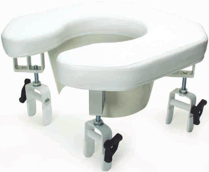 Versa Height Raised Toilet Seat Features four clip-on brackets that fit most toilets Solid molded plastic seat is durable VersaGuard brackets will not scrape or mar toilets 6490A 6492A Same features