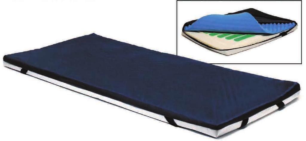 Mattress Overlay Everyday Gel Overlay Designed to relieve pressure, shear, and friction which can lead to skin breakdown Sculpted foam comfort surface layer maximizes support, permits airflow, and