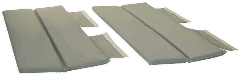 Pads Pressure-relieving foam side rail pads help protect patient from hard bed rails and reduce gap between bed rail and mattress.