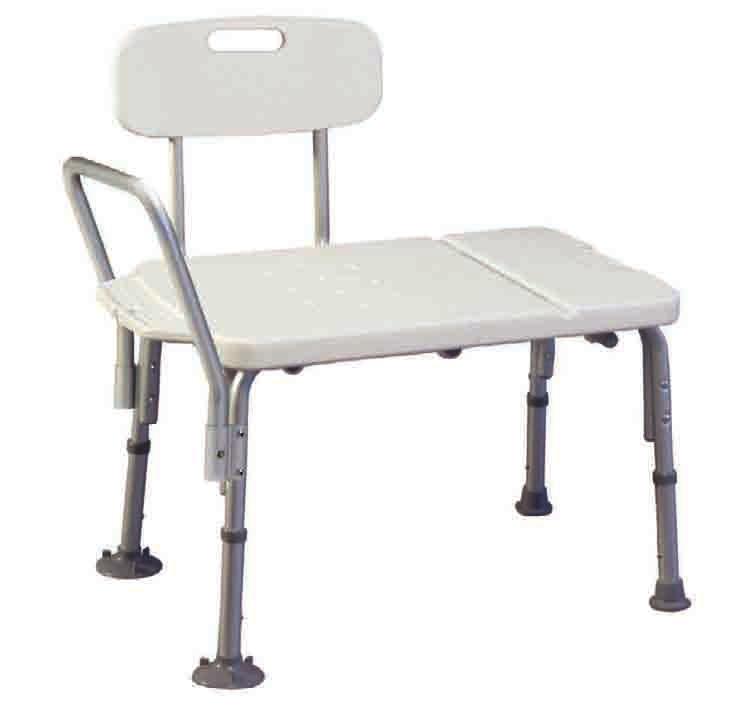Transfer Benches Transfer Benches provide assistance to those who have difficulty stepping over bathtub walls.