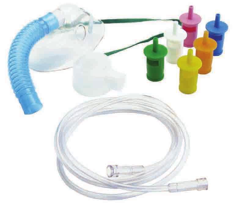 Mask Aerosol Mask This mask, elongated to provide a more comfortable fit, features an adjustable nose clip, and elastic