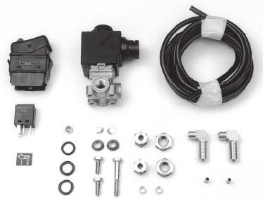 Technical Information Air valve kit for Volvo PTO's on Series FM and FH truck chassis. All parts required to operate the PTO are included in the kit (as shown below).