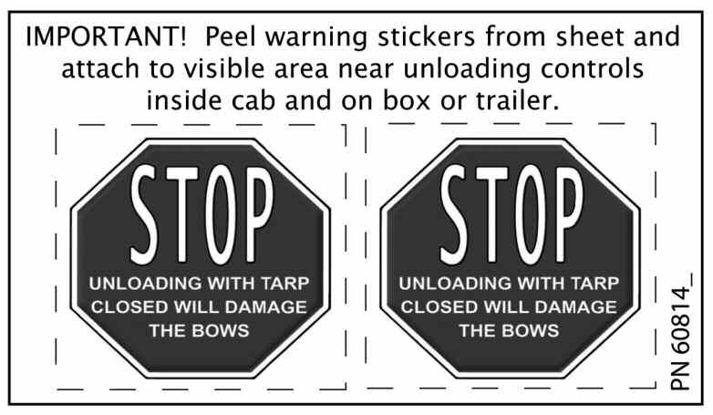 ATTENTION operating decal.