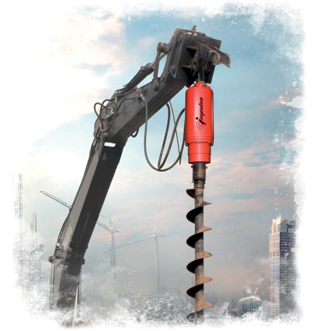 Auger drills & augers Impulse auger drill is advanced and professional equipment for drilling holes of 300 2200 mm diameter up to 10 meters depth. Increase applicability of wide range of the carriers.