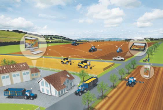 NEW HOLLAND PLM SOFTWARE TELEMATICS: MANAGE YOUR MACHINE FROM THE COMFORT OF YOUR OFFICE PLM Connect enables you to connect to your combine from the comfort of your office through a mobile network.