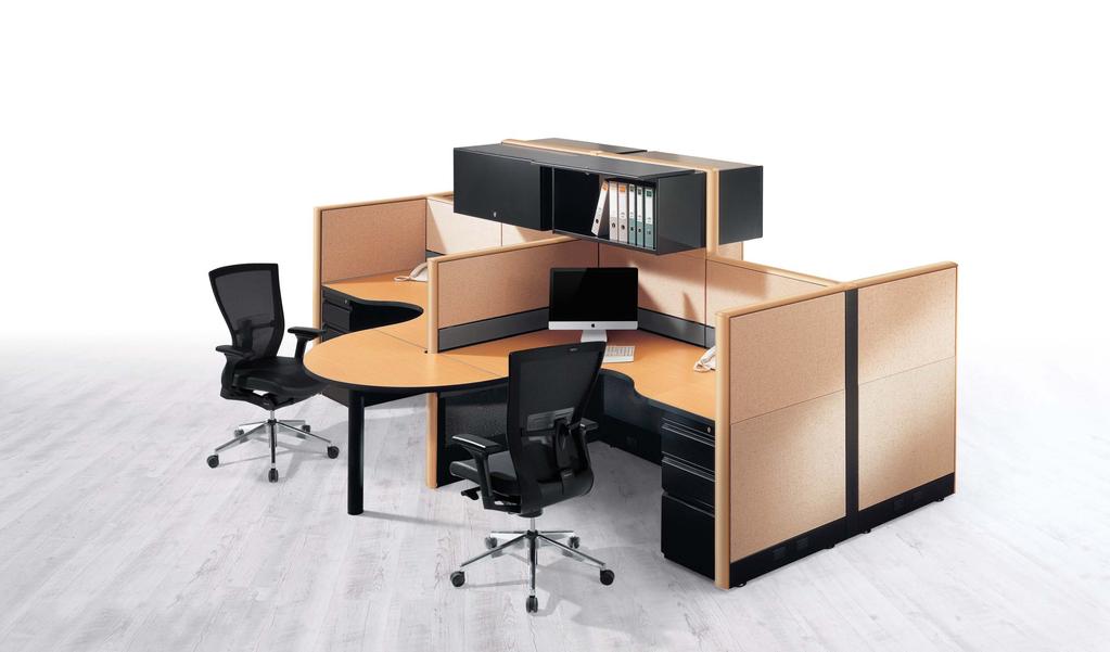 Support Team-Sharing An extended table can be connected with a worksurface to extend the workstation, use as a support table or