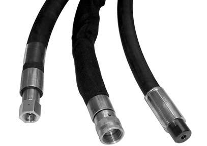 RUBBER WATERBLAST HOSES These high pressure hose assemblies combine rugged construction, dependability, and safe performance at an economical price.