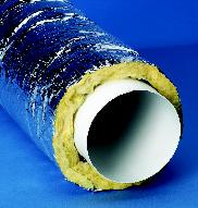 SOUNDPROOF PIPE Acoustic insulation for ducting systems for extraction of fumes TECHNICAL SPECIFICATIONS: 25 mm / 16 Kg. m 3 fibreglass insulation.