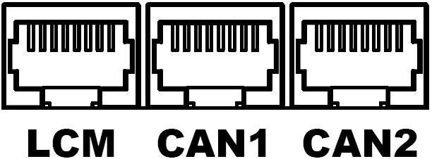 LCM/CAN1/CAN2 PIN Assignment PIN # LCM CAN 1 CAN 2 1 CANH CAN_H CAN_H 2 CANL CAN_L CAN_L 3 PON Reserved Reserved