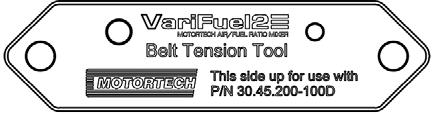 3 EQUIPMENT Depending on the work you carry out on your gas mixer, you need the following equipment: Special MOTORTECH Tools VariFuel2 adjustment tool for belt tension for VariFuel2 200-120 VairFuel2