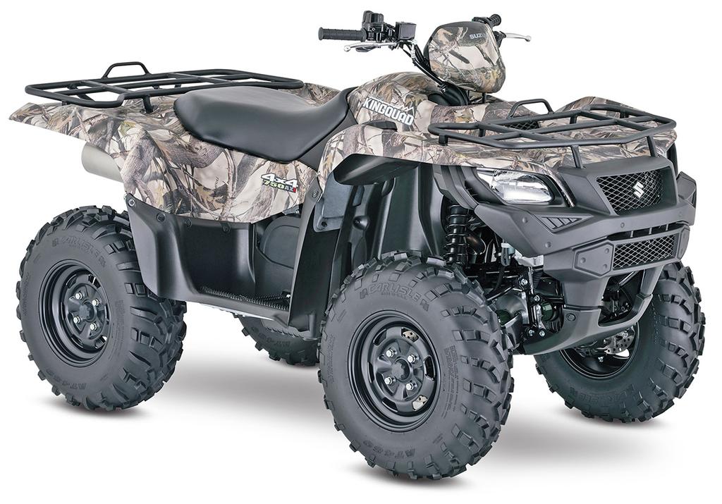 Features & Specifications 2018 KingQuad 750AXi Camo LT-A750XCL8 PHW: True Timber XD3 Introduction Three decades of ATV manufacturing experience has led to the 2018 KingQuad 750AXi, and for the true