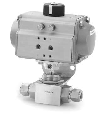 6 Swagelok Alternative Fuel Service (AFS) Ball Valves ISO 5211-Compliant Pneumatic s Service Ratings Service Minimum Pressure Model Temperature Range F ( C) Standard 4 to 176 ( 20 to 80) High