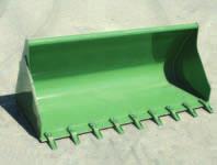 265 m 3 flush volume) The universal bucket is available in four different sizes: 1600 mm wide (0.