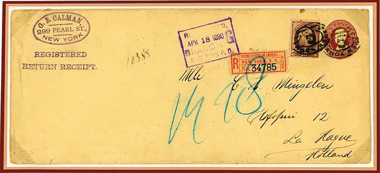 , Station K to Bucarest, Romania, 21 February, 1891, registered (10
