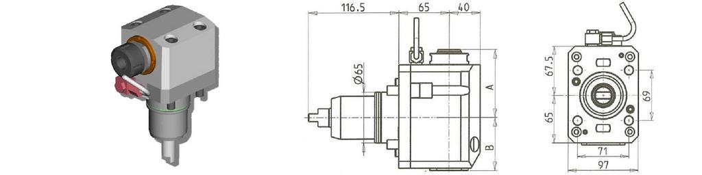 026 AXIAL DRIVEN TOOL PartNumber Description Nakamura Spindle I RPM Coolant Ext A B Reference Thru Coolant NKM0260125 ER25A Standard ER25A 1:1 6000 X 87 68 NKM026012 ER2A