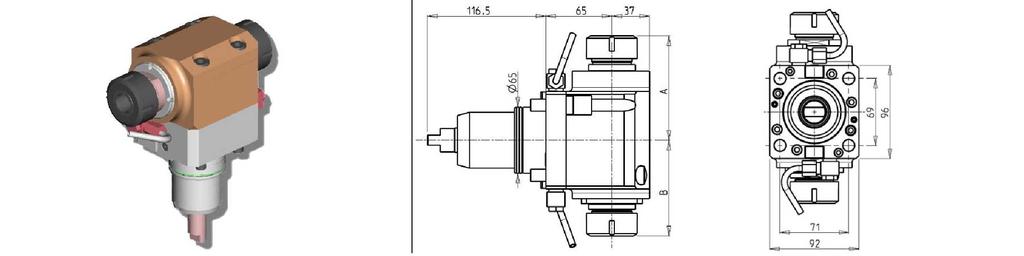 TW-20 DRIVEN OPPOSITE FACE AXIAL DRIVEN TOOL WITH 65mm INTERAXIS PartNumber Description Spindle I RPM