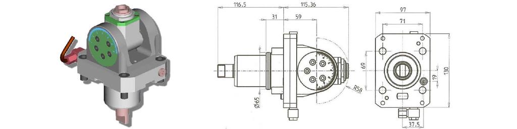 26 0-180 ADJUSTABLE ANGLE DRIVEN TOOL PartNumber Description Reversible Spindle I RPM Ext Coolant Main