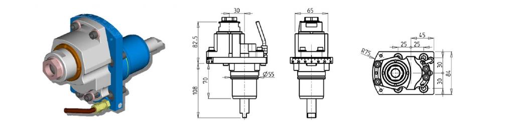 REDIRECTED ADJUSTABLE ANGLE TOOL PartNumber Description Spindle I RPM Ext Coolant NKM0621025