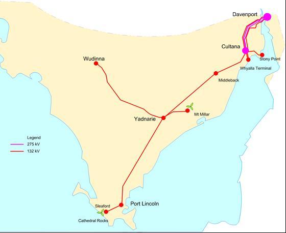 Eyre Peninsula transmission network > Existing radial line is close to full capacity with limited potential to meet increased demand > Asset condition challenges with line >45 years old