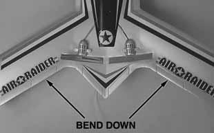 elevators as shown in the photo above. If your airplane follows path (A), bend the elevator tabs up.