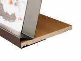 up to 3/4" thick into instant display shelf; no tools required One-piece metal construction with smooth, rounded front and top edges Built to order.