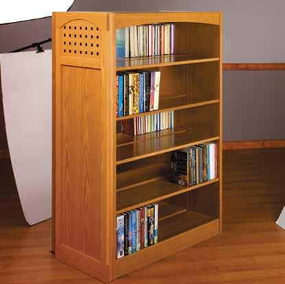 Shelves Thermally-fused laminate shelves Single-Faced or Double-Faced Mobile or Stationary Single-Faced Shelf Styles: Flat (Wood or Steel) or thermally-fused Laminate Divider (Steel) Periodical (Wood