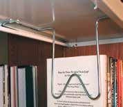 Wire Book Support System Movable; adaptable to any wood shelving 18-gauge steel Wire Book Support Channel measures 30"W x 5 1 3"D; includes almond screws Channel attaches to the underside of