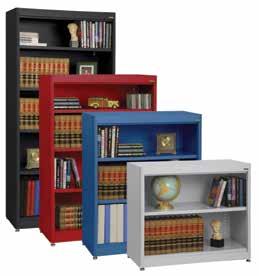 each Mobile units have 5" casters (two locking) All units ship assembled from manufacturer via truck. RADIUS-EDGE STATIONARY BOOKCASES CAT.# ADJ. SHELVES H x W x D LBS.