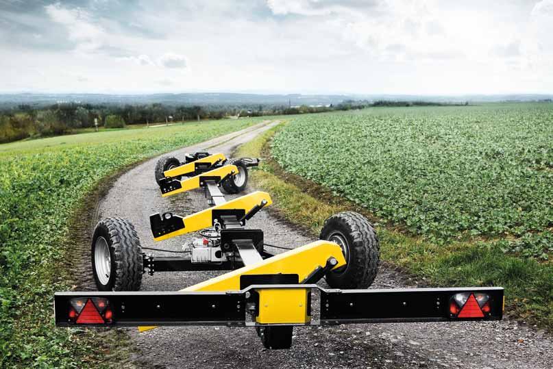 With our trailers you can transport your header safely to the field www.lauthner.