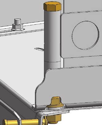 Tighten flange nut (A) enough to hold deflectors (C) in position, but still allow