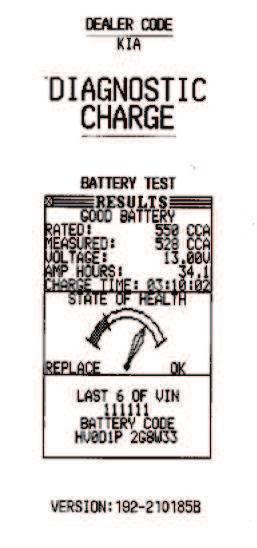 Print Tickets that must be attached to the Repair Order based on initial and second (after Diagnostic Charge) Battery Test results are shown below. Also listed are the warranty claim types.