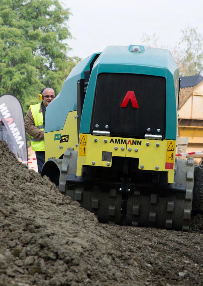 The roller excels on small and mediumsized compaction