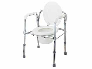 Deluxe Aluminum Commode Chair with High Backrest Item No.: HCA1010 Mobile Deluxe Aluminum Commode Chair with High Backrest Item No.: HCA1010W 1 anodize aluminum tubing.
