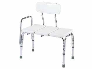 Adjustable Transfer Bench with Backrest Item No.: HCA1007 Adjustable Transfer Bench with Backrest Item No.: HCA2007 3 pcs seats and backrest made of blow-molded and high-density polyethylene plastic.