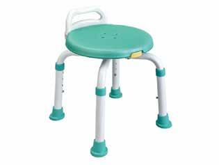 Max Load: 265 kgs (Compression test approved). Adjustable Seat Height: 13 ~17 (33~43 cm). Overall Height: 16 (41cm). Adjustable Shower Seat with Backrest Item No.