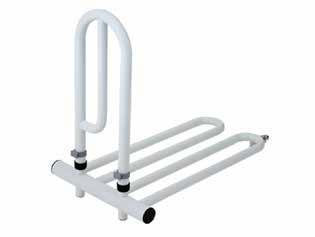 Home Style Bed Rail Item No.: HCA5055 Easy Sit-to-Stand Support Rail Item No.: HCA5065 White powder coated steel frame. Extend 19 (48cm) under the mattress.