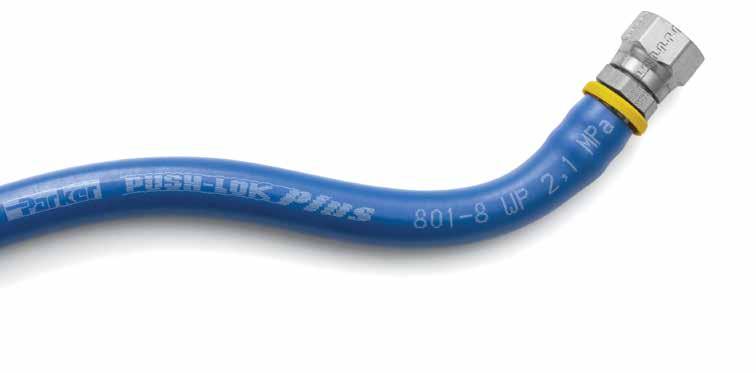 Hydraulics 801 Multipurpose Hose 801 Multipurpose Push-lok Parker s Push-Lok Plus multipurpose hose line features the widest fluid compatibility, application range and size range in the industry.