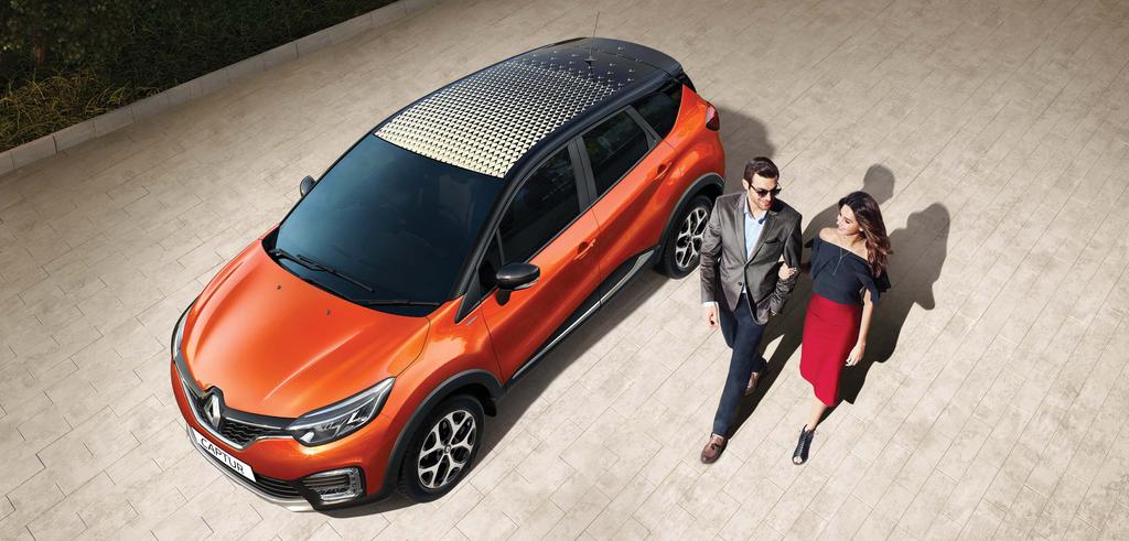 GIVE PEOPLE A GLIMPSE OF WHO YOU ARE. EVEN WITH THE WINDOWS ROLLED UP. Your Renault CAPTUR can be personalised with a wide range of fashion-inspired dual tone body colours.