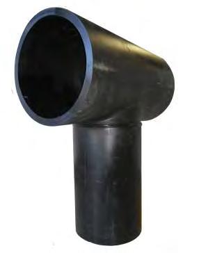FABRICATED REDUCING TEE (6164 / 6166) Cont d PE100 SDR11 SDR17 Note 1: Pressure re-rating applies. Contact Acu-Tech for more information Note 2: Standard fitting suitable for butt weld only.