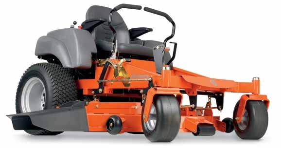 Mega-sized mower with professional features. Zero-turn Enables the mower to turn around its own axle, leaving no uncut areas.