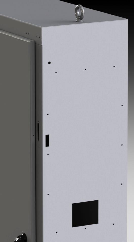 1 ROD GUIDE IS REQUIRED DIRECTLY ABOVE THE DOOR ROD ON A 72 HIGH ENCLOSURE.