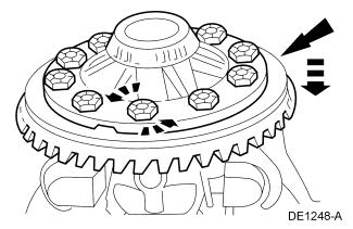 Page 11 of 30 36. NOTE: A drive pinion bearing adjustment shim (4663) sits under the pinion bearing. Use a micrometer to measure the shim thickness.