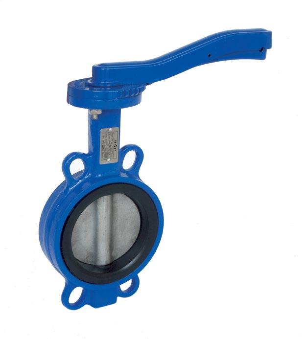ART 120 Ductile Iron Butterfly Valve Wafer Type Universal Flange Mounting PN10 PN16 ASA150 BS5155 (BS EN 593) ISO 5211 Direct Mount Lockable Handle Epoxy Coat Finish A 142 154 161 179 193 204 250 282